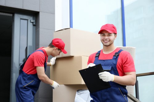 Office relocation support with a moving van in Officeremovals