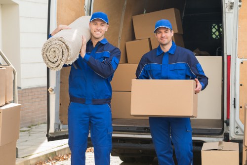 Supervisor reviewing safety procedures before a removals task