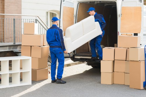 Reusable furniture and household goods prepared for charity donation