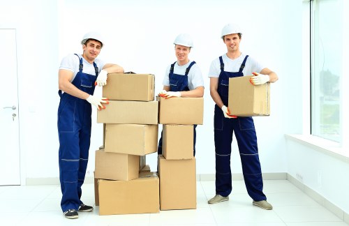 Unpacking service helping set up a new home or office